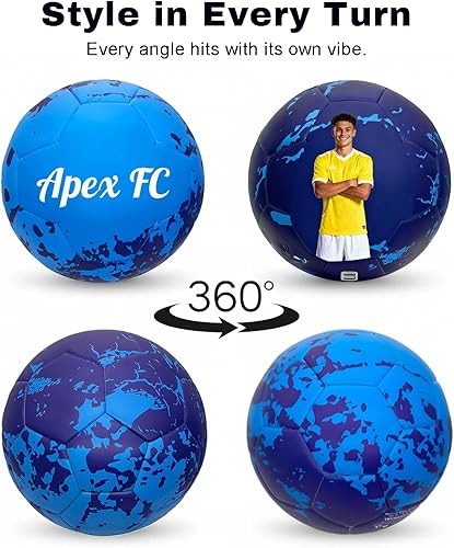 Miniatura 5 de Balón de fútbol personalizado  Nombre, foto, número o logotipo  Pelota de partido y entrenamiento de tamaño oficial 5  Pelota de regalo de cuero