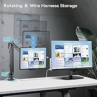 Vista 5 de Mount Soporte para Tablet/Portable Monitor/Ereader - Strong Bearing Weight over 5.5lbs with Built-in Adjusting Wrench with 360°Rotate Base Fits for