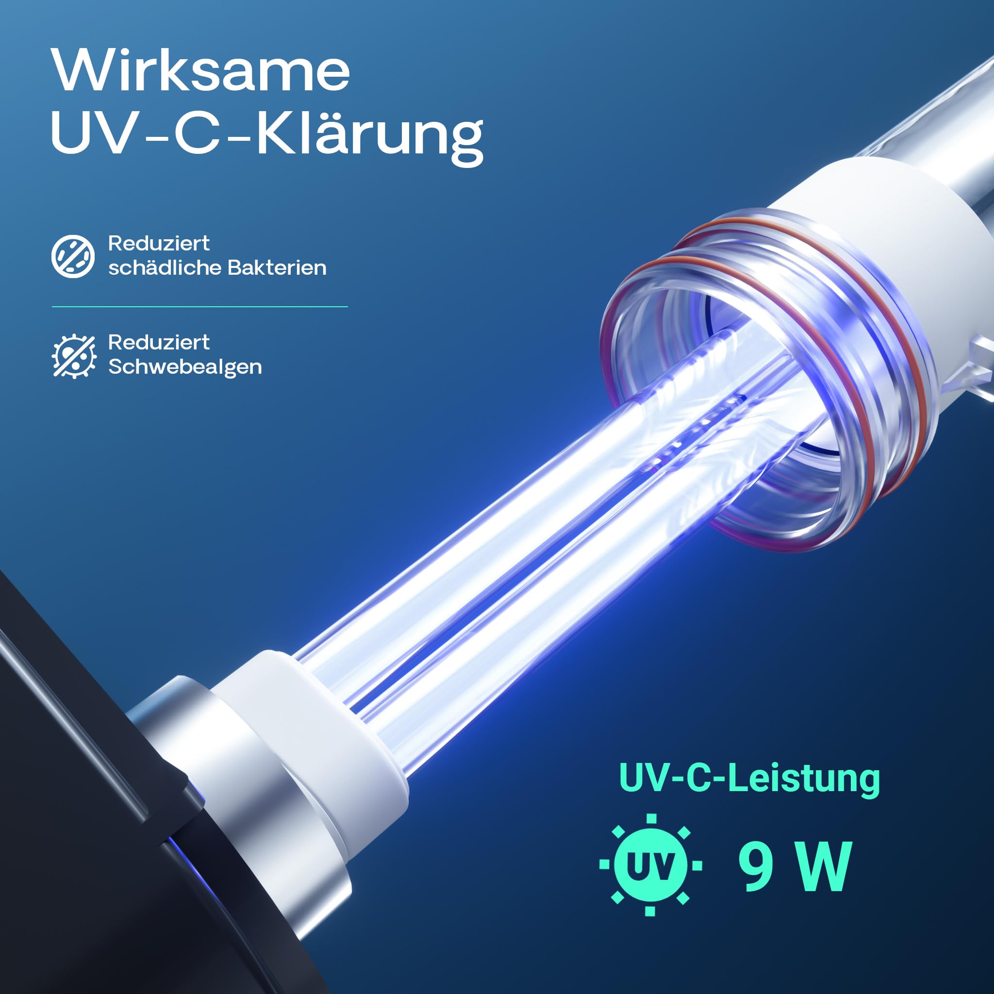 SunSun HW-704B Aquariumaußenfilter 2000 L/h 45 W mit 9 W UV und 4 Stufen Filter Aquarium