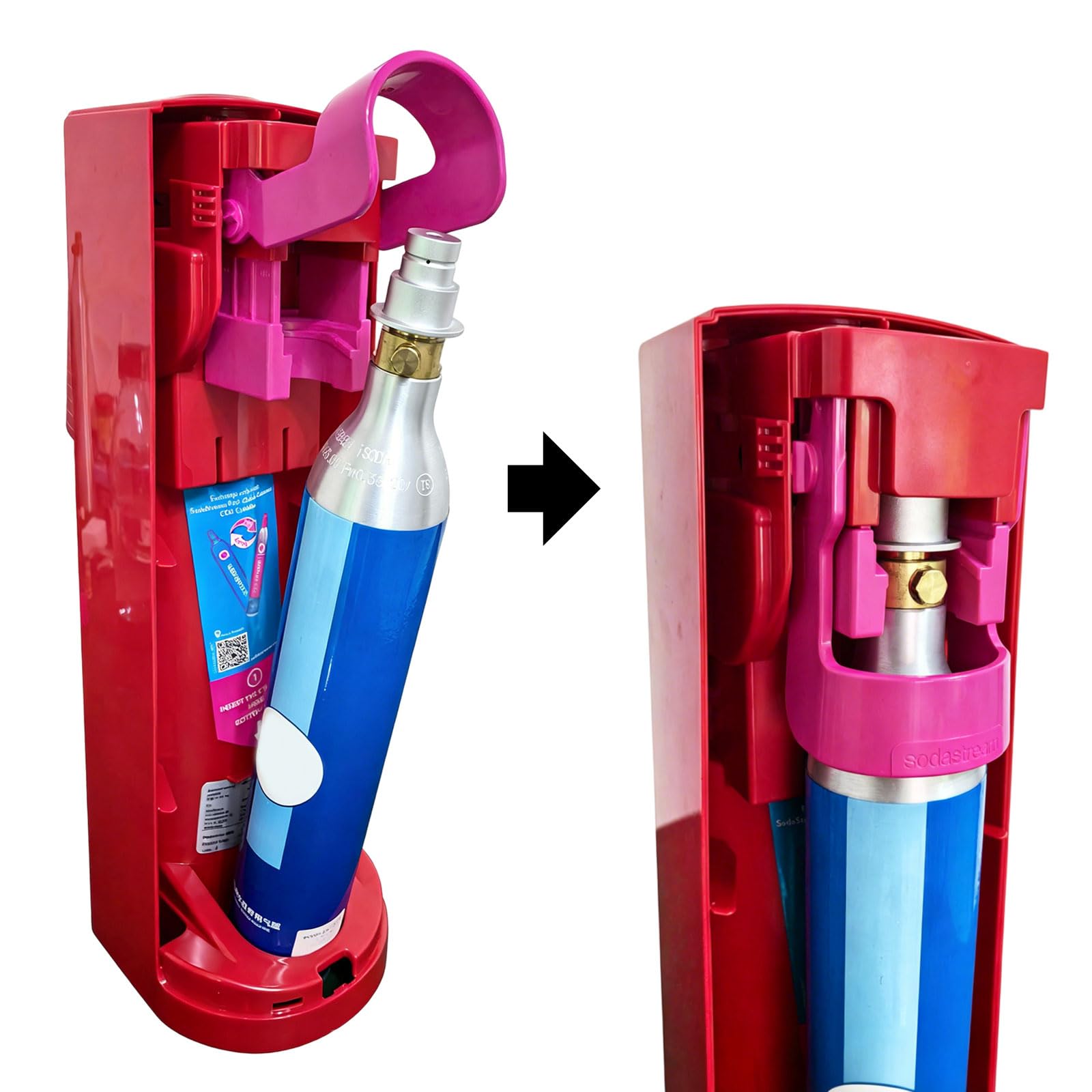 CO2-Adapter TR21-4 für Sodastream Flaschen – Schnellanschluss Zubehör für kompatible Sodastream Terra, Art und ausgewählte Duo Modelle – Aluminium Adapter für Wassersprudler