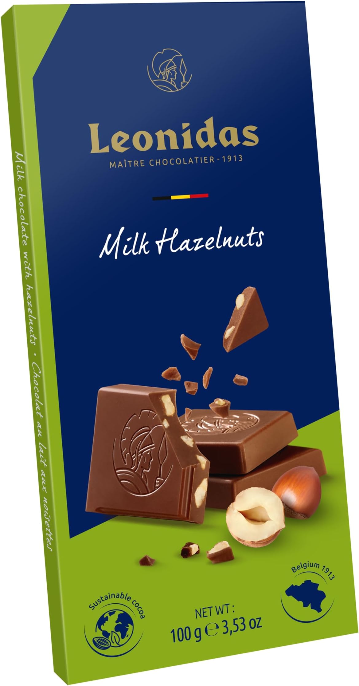 Leonidas Belgian Chocolates - Milk Chocolate with Hazelnuts - 100 gr