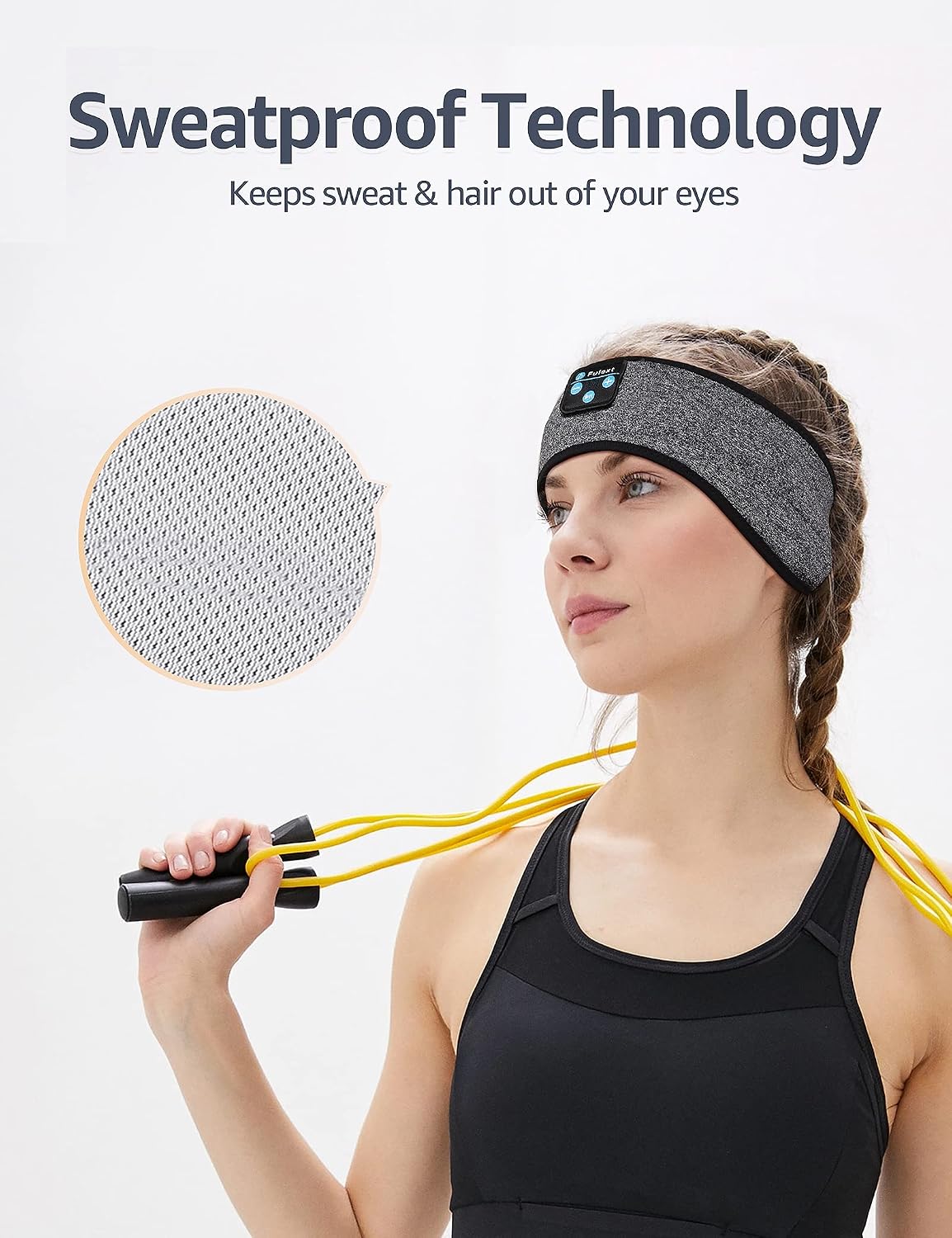 Special Sleep Headphones Bluetooth, Perytong Sleeping Headphones Headband - Soft Elastic Comfortable Headband Headphones, Gifts for Men Women Teenager, Father Mothers Day Birthday