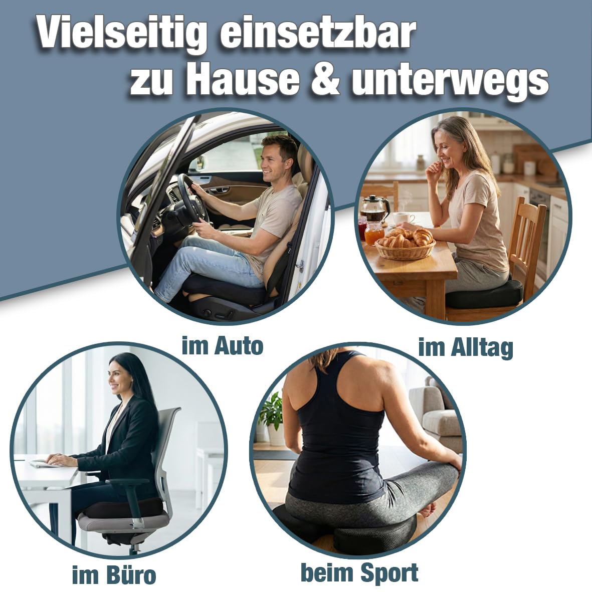Cojín ortopédico para coxis en 3 grados de dureza, con forma ergonómica de espuma viscoelástica para aliviar la presión al sentarse durante mucho tiempo, adecuado para silla de oficina, coche, oficina