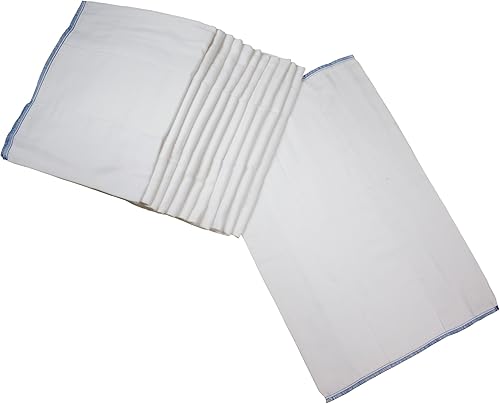 Vista 12 de OsoCozy Pañales de tela preplegados (1 doz), suaves, absorbentes, duraderos, 100% algodón