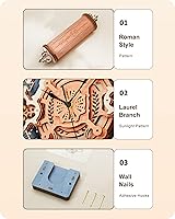 Vista 5 de ROKR Rompecabezas 3D de madera para adultos - Kits de reloj de cuarzo de pared DIY - Kits de modelo de madera para construir para adolescentes