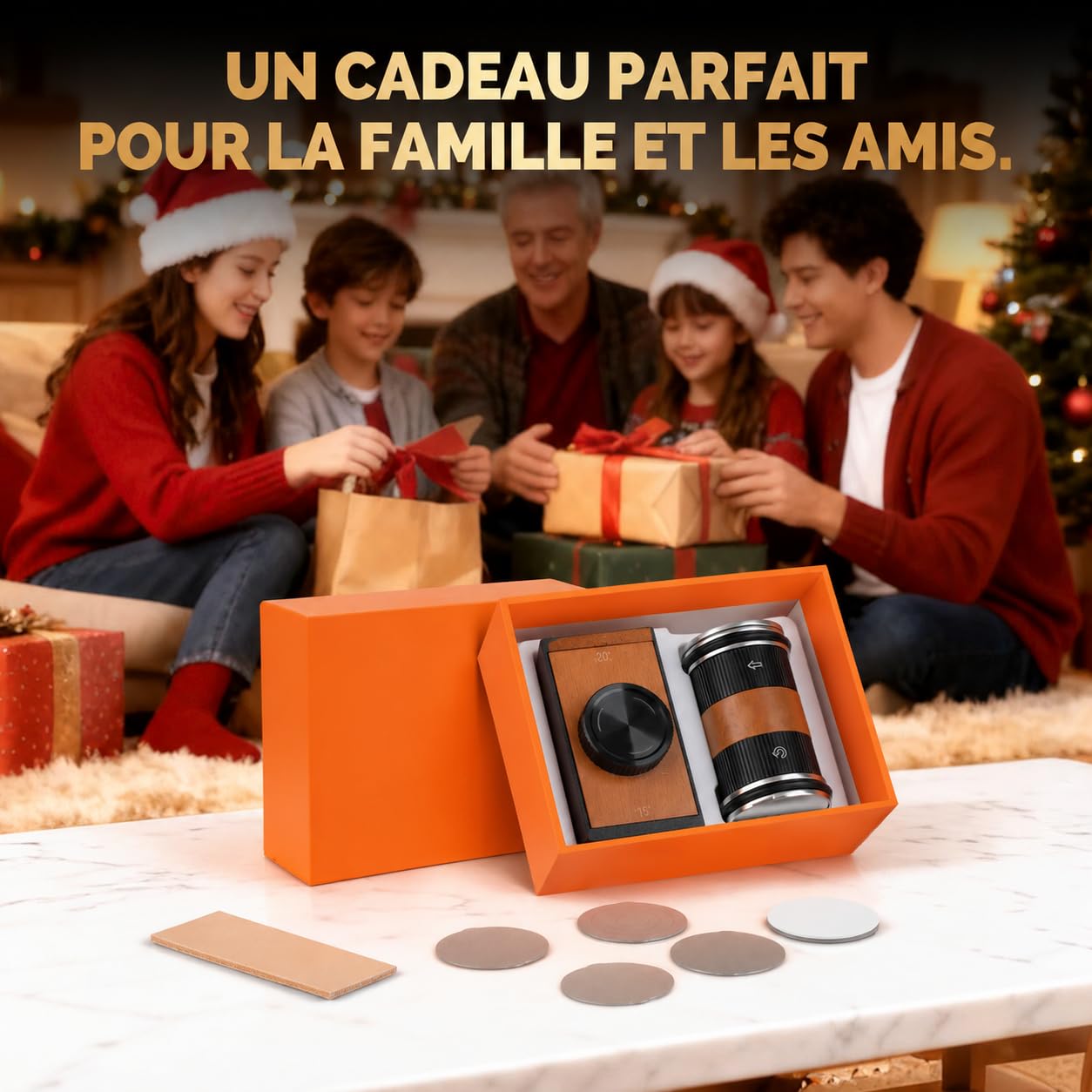 Aiguiseur Couteau Roulants de Couteau Cuisine, Aiguiseur de Couteaux Professionnel Avec 5 Disques à Meuler, Affuteur de Couteaux à Rouleau pour Angle de 15 et 20, Pierre à Aiguiser (Noir)