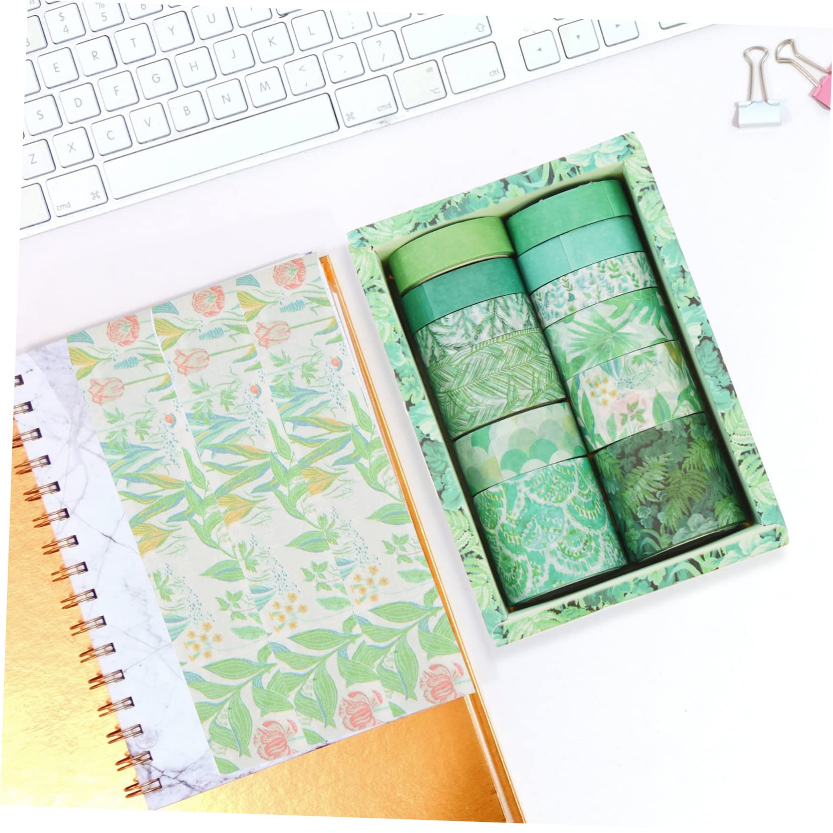 NUOBESTY 36 Nastro Adesivo Washi Colorato Per Scrapbooking Nastro Decorativo Per Fai Da Te Adesivi Per Diario e Artigianato Creativo Design Vivid Pattern