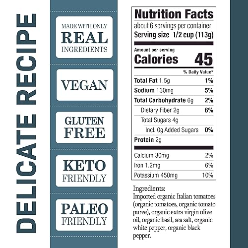 Miniatura 10 de Organico Bello Salsa de pasta marinara orgánica 25 onzas