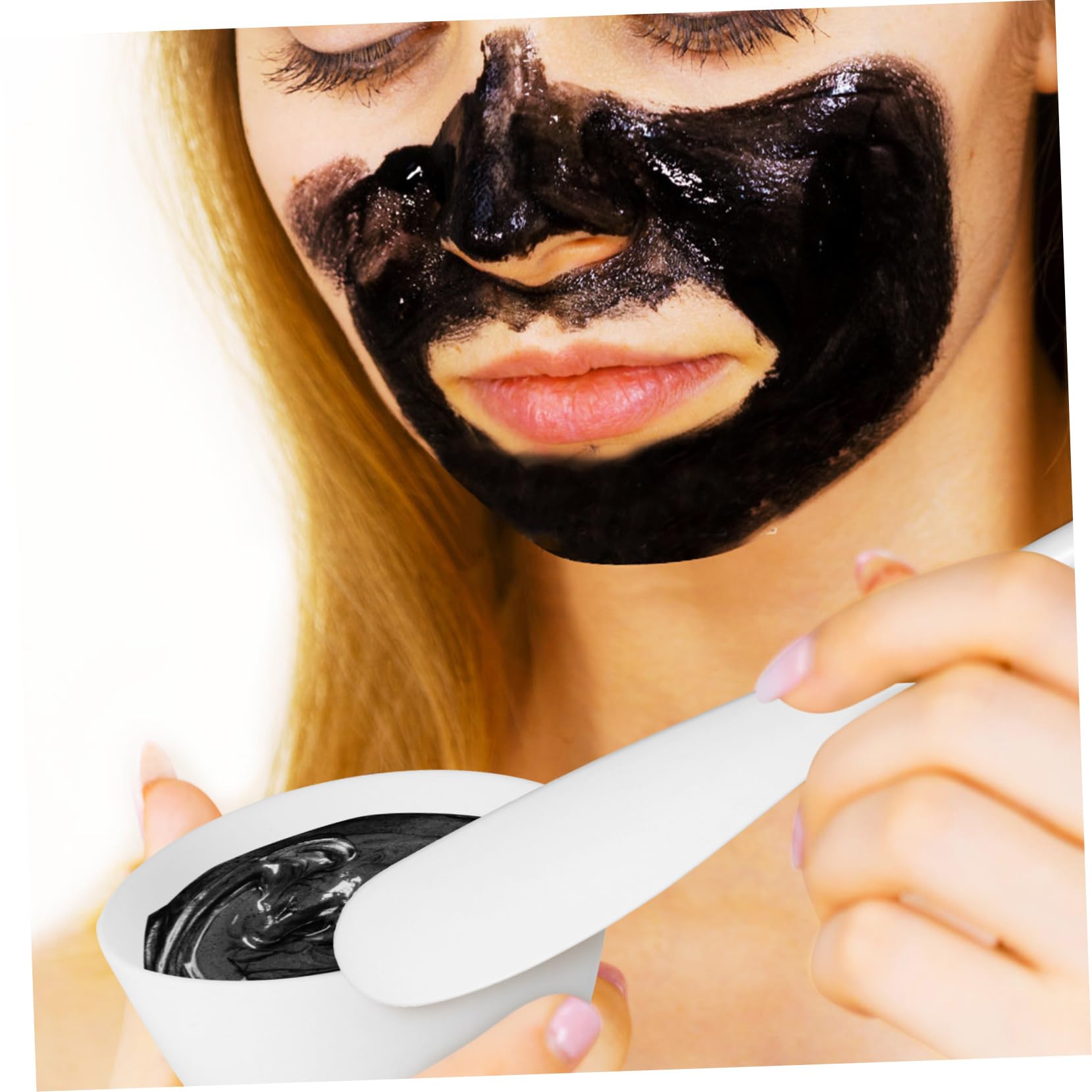 minkissy Facial Mask Mixing Bowl Silicone Bowl Set Mud Mask Applicator Professional Beauty Tool