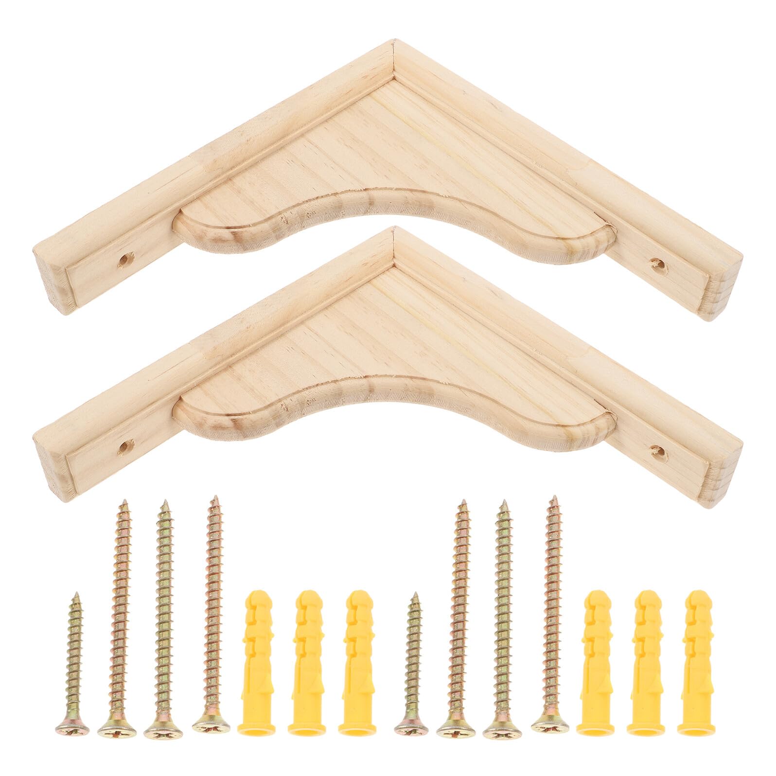 Supports d'étagère muraux robustes FOMIYES 18x18cm fixation stable bois