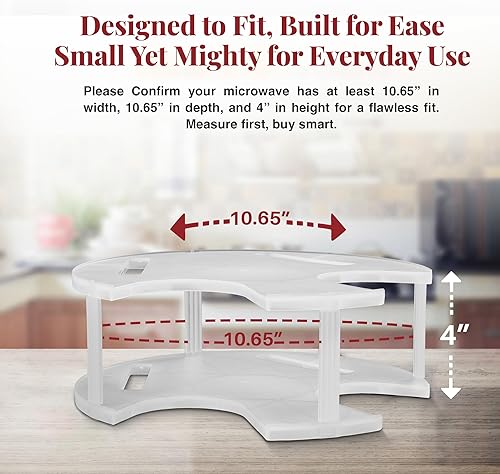 Miniatura 3 de DoubleWave Apilador de platos de microondas de dos niveles neutro, apilador de platos con calefacción por microondas para una eficiencia de cocción