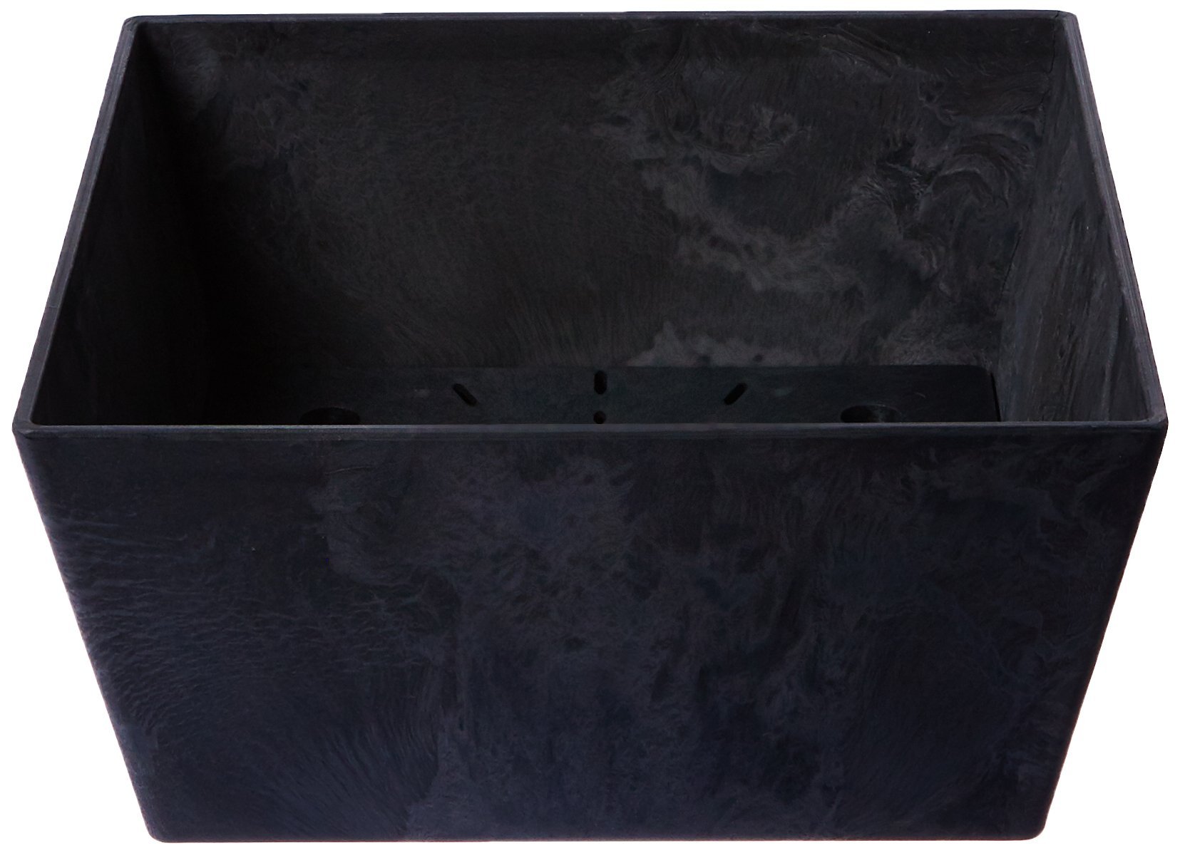 NoveltyArtStone 36108 Low Square Ella Planter, Black, 10-Inch