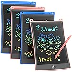 KOKODI 8.5 Inch 4 Pack LCD Writing Tablet for Kids, Colorful Doodle Board, Car Trip Travel Games Learning Toys, Erasable Drawing Pad, Birthday Gifts for Boys Girls Age 3 4 5 6 7 8(Blue & Pink)