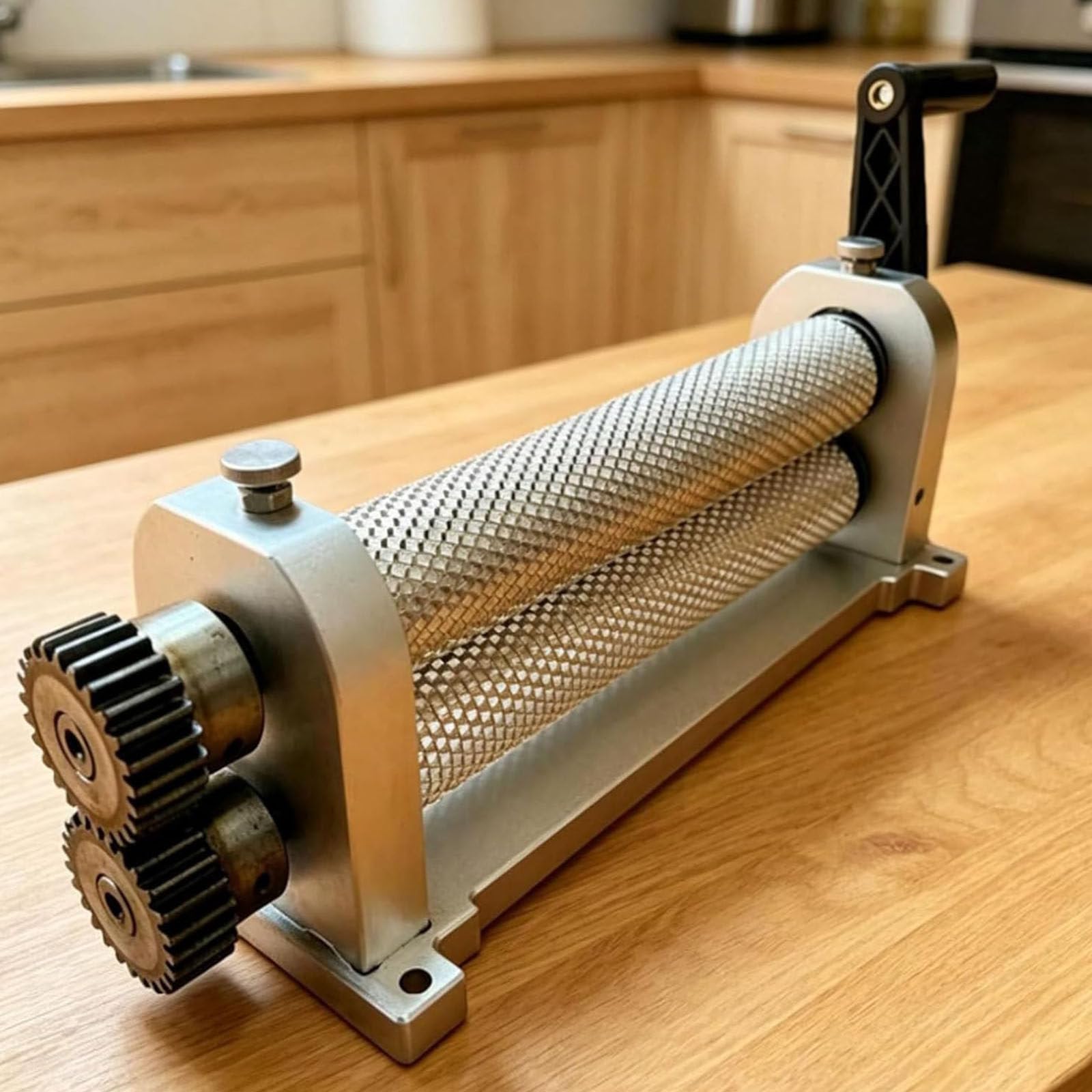LSBHPPD Manual Beeswax Comb Foundation Roller Mill, 280mmstainless Steel Foundation Wax Roller Mill/Embosser, Interchangeable Cell Sizes Beekeeping Tool for Sheet Production/Beekeeping 5.4mm