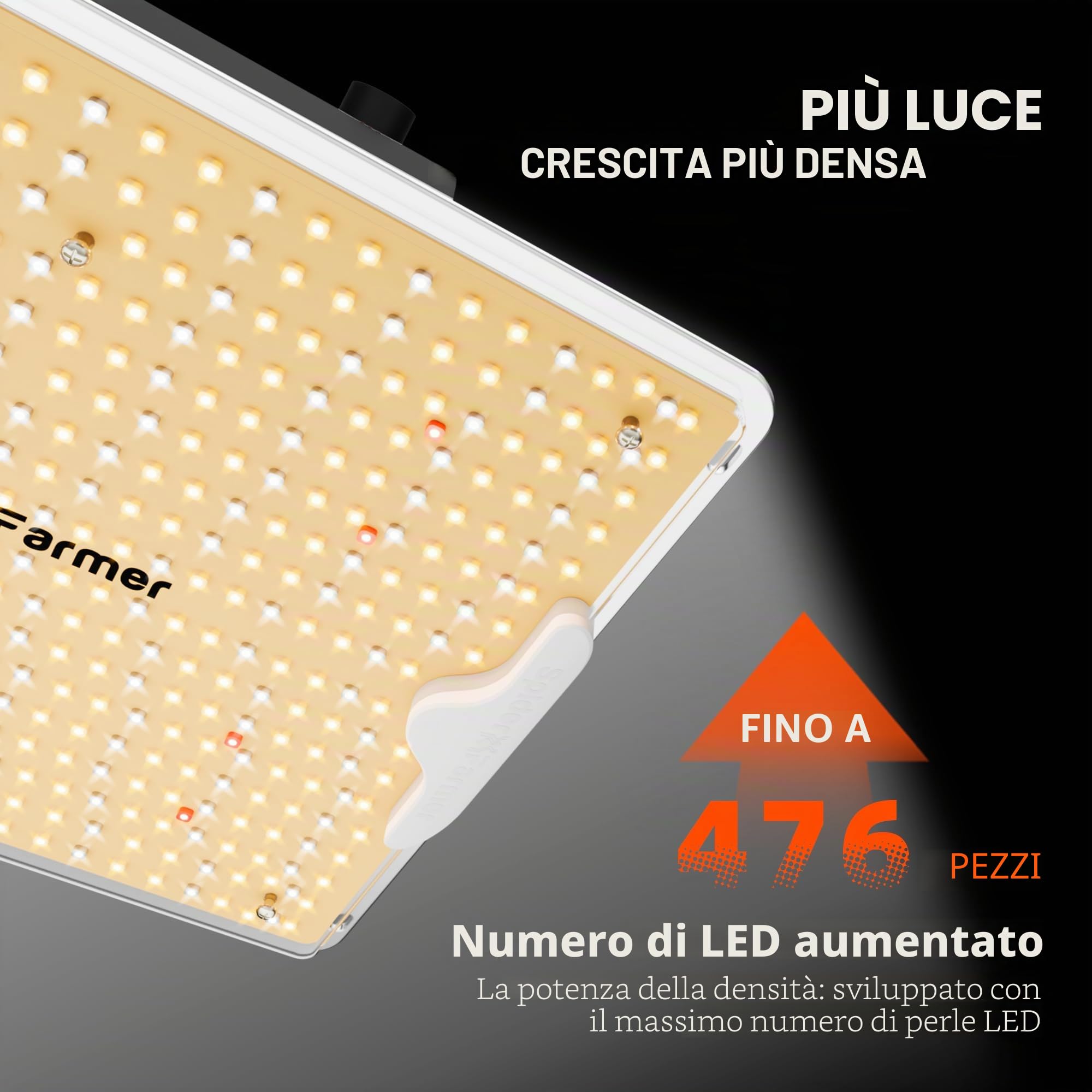 Spider Farmer Luce per la Crescita LED, 2 pezzi lampada a spettro completo per piante con diodi Samsung LM301B, 100 W, lampada per crescita da 60 x 60 cm, per interni, piante vegetali, fiori