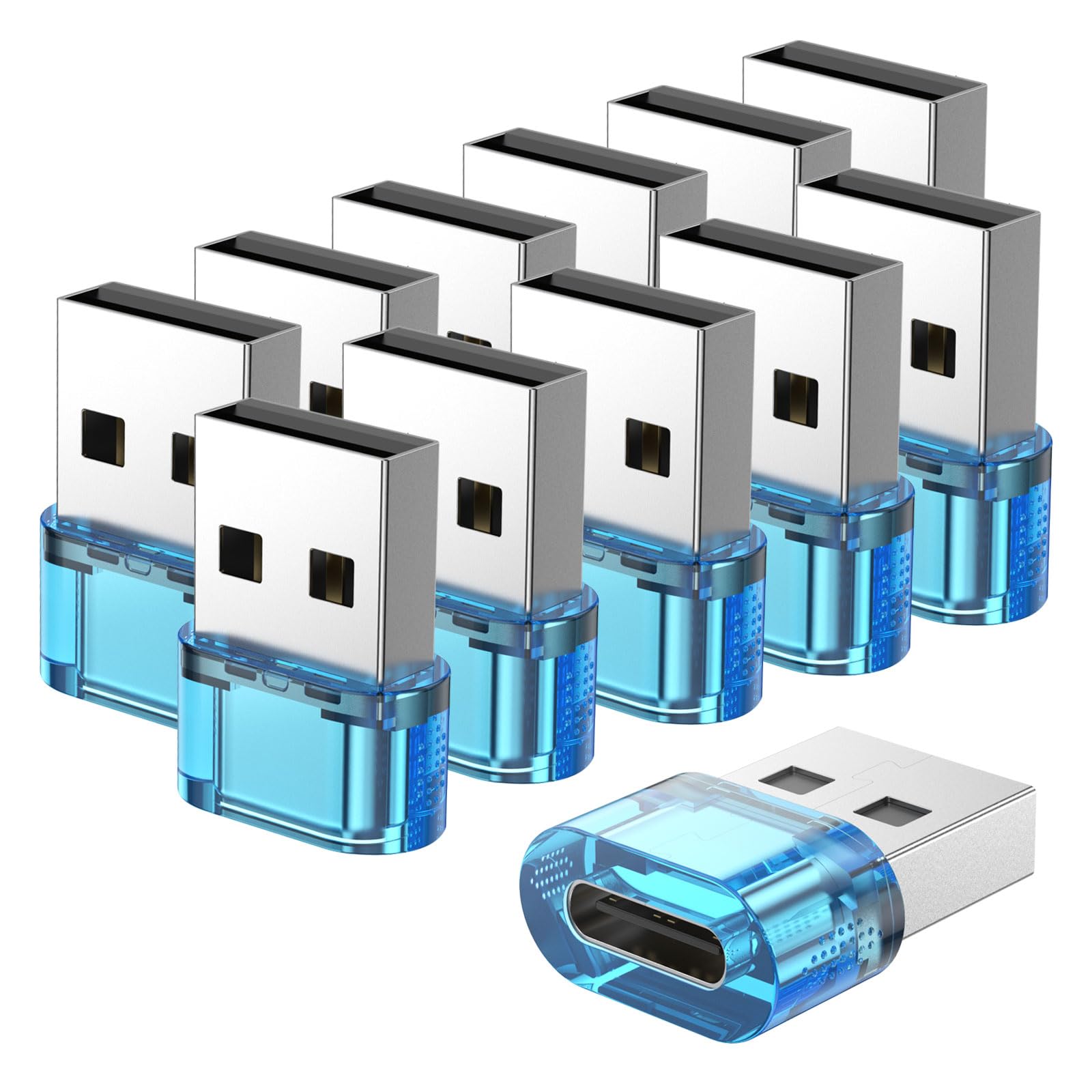 USBA-Stecker auf USB-C-Buchse, Adapter, USB auf C, super schnelles Laden/OTG-Funktion, USB-A auf USB-C-Adapter, kompatibel mit iPhone 15/16/17 Plus Pro Max/iPad Pro Air 4 Mini 6 und anderen Geräten