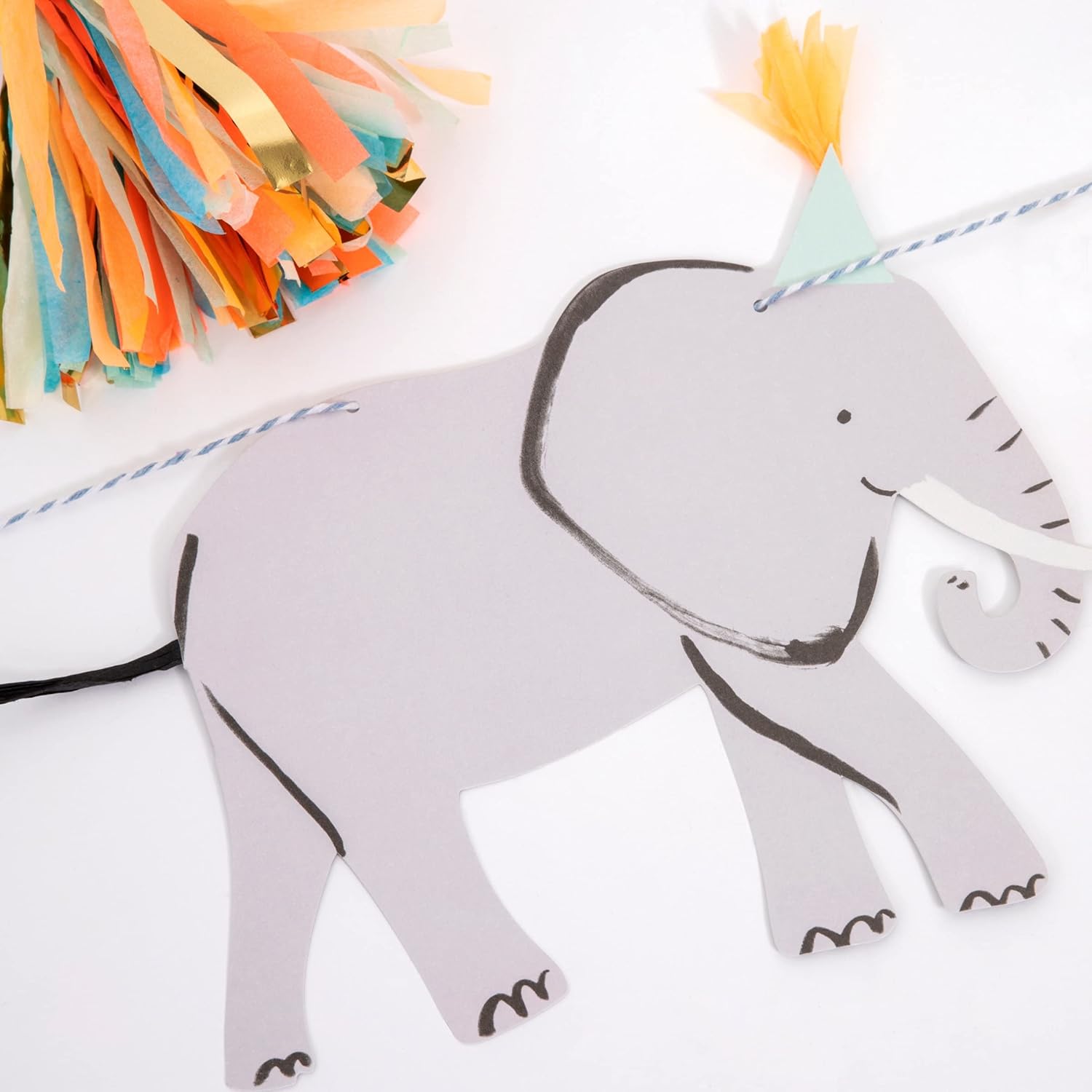Meri Meri Party Like An Animal Large Party Banner (Pack of 1), 12.5' Party Garland Including Excess Cord