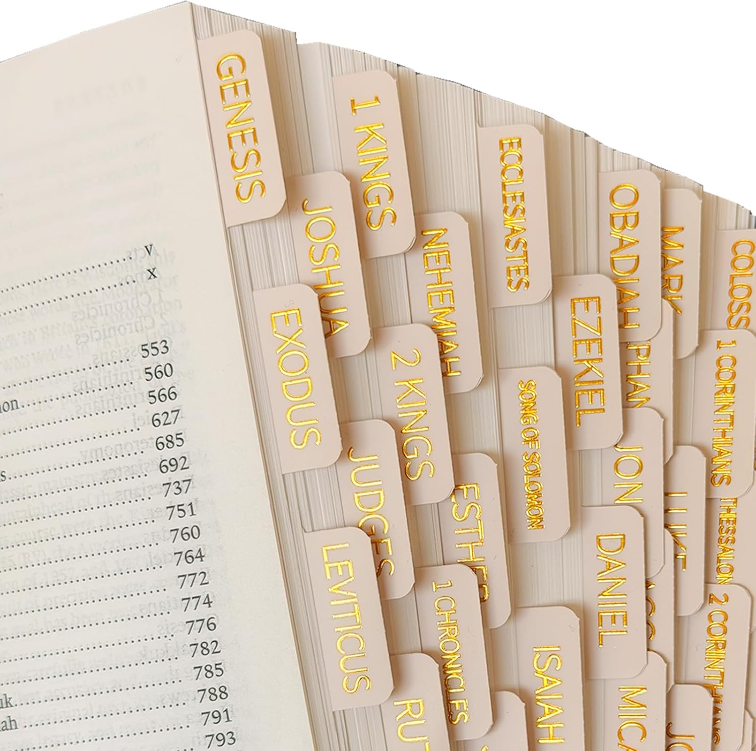 Bible Tabs Neutral Cream, Laminated Bible Tab with Label Women & Men, Christian Gifts, Large Print Bible Tabs for Easy Navigation, Bible Book Index Tabs Labels, Bible Study Supplies image 5