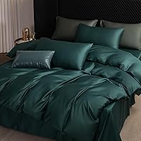 Vista 148 de MooMee Queen Duvet Cover Set, 100% Extra Long Staple Cotton 600 Thread Count Sateen Silky Soft Breathable Durable Luxury Hotel Quality Bedding Set