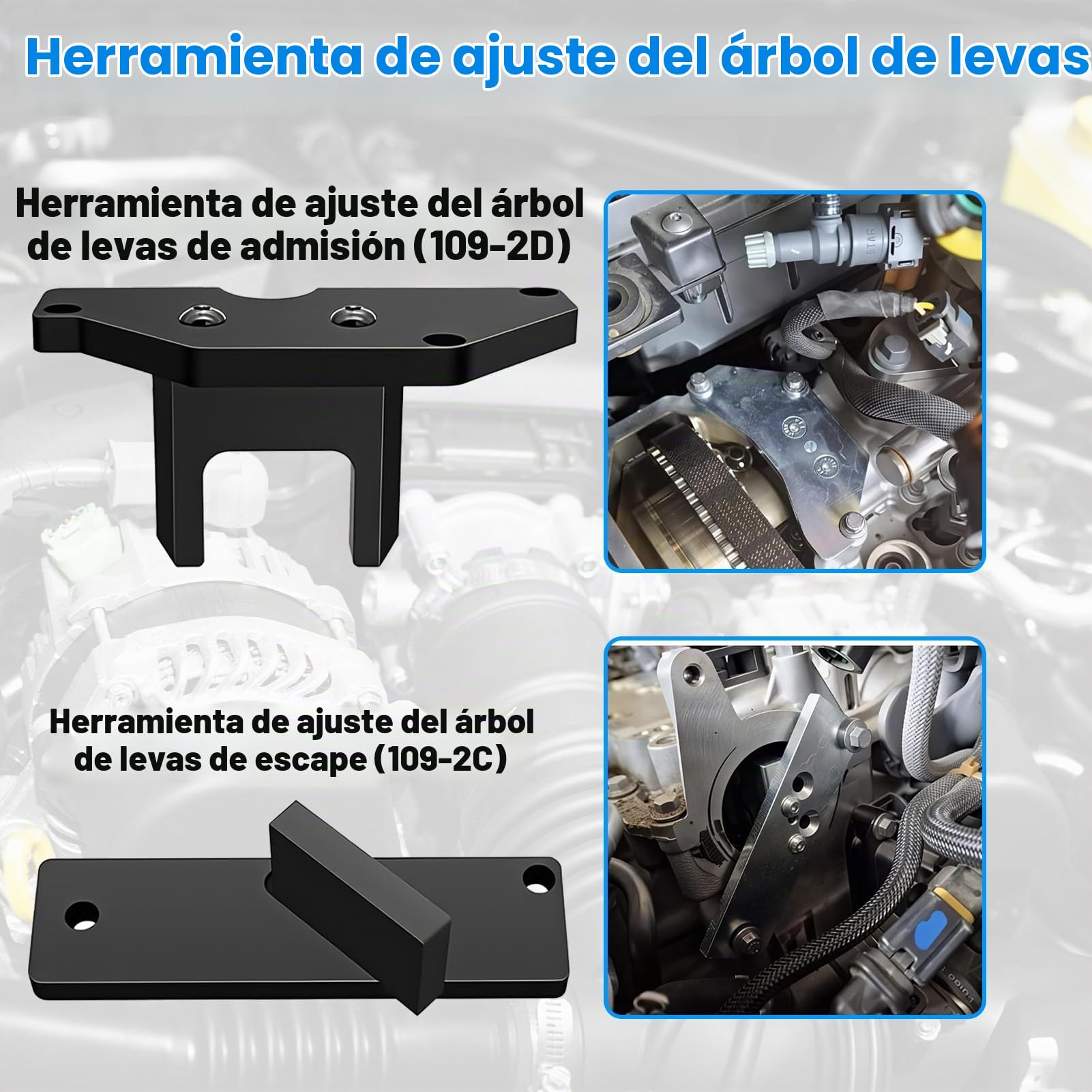 Kit Calado Distribucion Motor 1.2 Puretech, Herramientas De Sincronización | Bloqueo Cigueñal Nockenwelle Para Citroën/Peugeot/Opel 1.2 VTi VVT GDI, 109-2C, 109-2D, 0109-2B, G-0109-2E