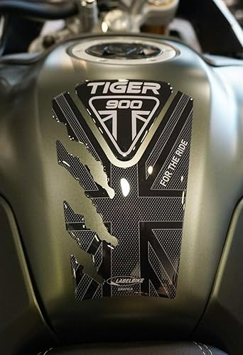 Miniatura 5 de labelbike - Almohadilla de depósito de resina de gel 3D para motocicletas Triumph Tiger 900 GT y Rally