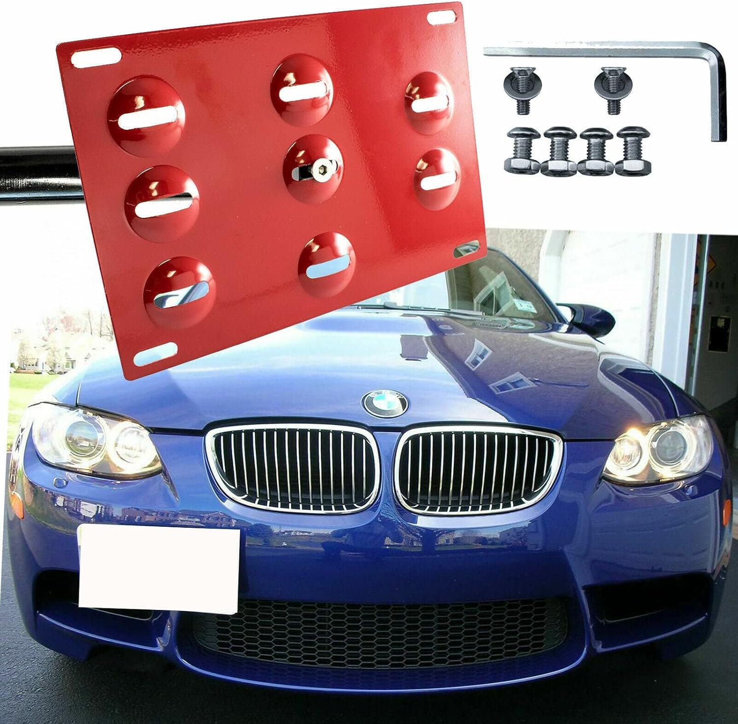 Xotic Tech 1 Set Front Tow Hook License Plate Bumper