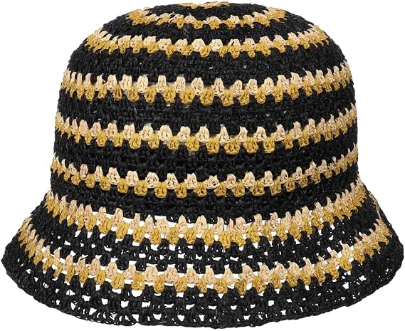 BRIXTON Hats Essex Raffia Bucket Hat 
