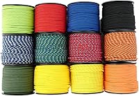 Vista 2 de Cuerda de nailon trenzada sólida de 1/8 pulgadas (3mm) de 164 pies, 5 hebras, paracord, cuerda delgada para manualidades, multiusos, resistente a
