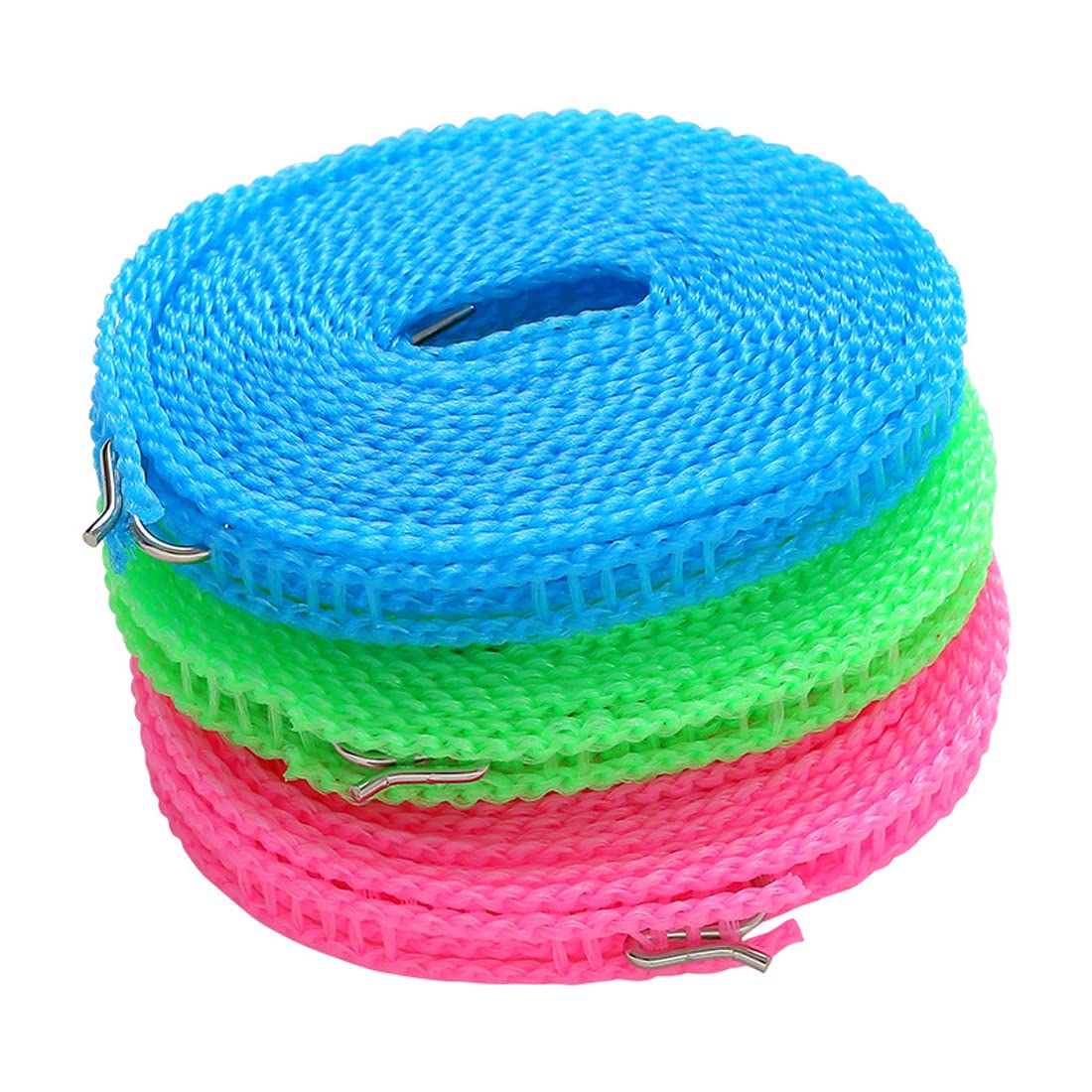 Filo Per Bucato Con Inserti In Acciaio – 10 Metri, Blu, Impermeabile E Antiruggine, Spessore 2,8 Mm, Per Esterni E Giardino