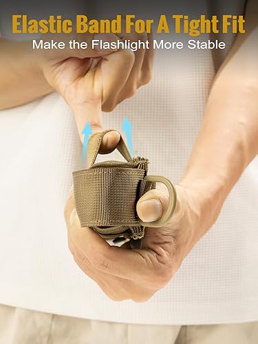 Miniatura 6 de OneTigris Funda para linterna, soporte para linterna Molle, funda para cinturón, funda en X, bolsa de herramientas táctica multiuso con capacidad