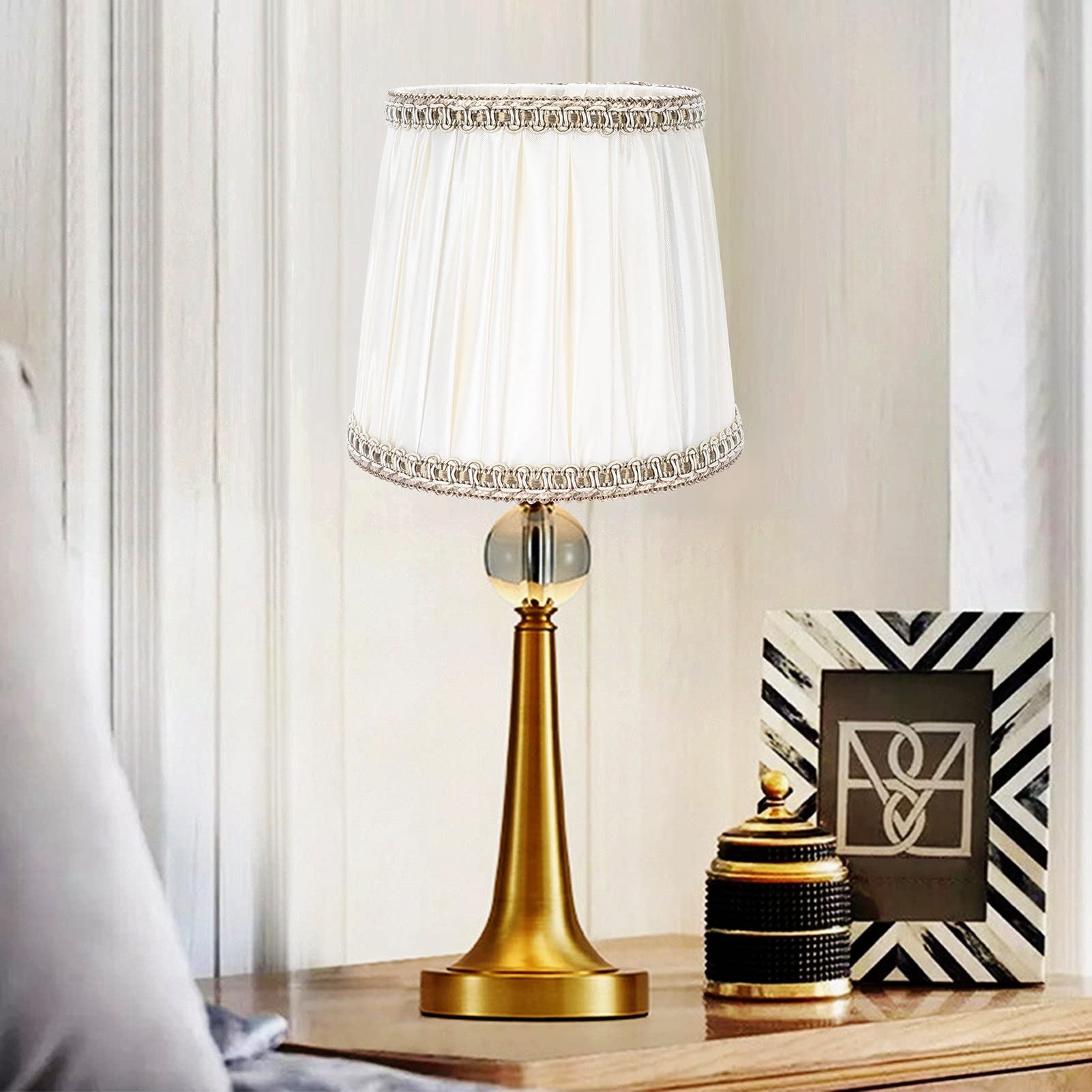 lyrlody Coprilampada da Tavolo Moderno con Paralume in Tessuto da 6 Pezzi, Lampadario con Paralume in e Tessuto per Viti E14 Accessori per la Casa
