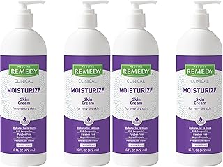 Medline Remedy Clinical Skin Cream,Vanilla Scent (16 fl oz),Moisturizing Face and Body Cream for All Ages,Paraben & Sulfate Free,Quick Absorbent Formula,Hypoallergenic Skin Moisturizer,(Pack of 4)