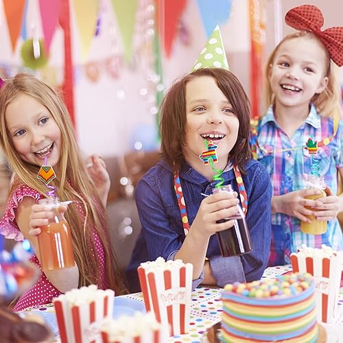 Miniatura 3 de 24 recuerdos de fiesta mexicana, pajitas para recuerdos de fiesta mexicana, recuerdos de fiesta de Cinco de Mayo para niños, suministros de fiesta