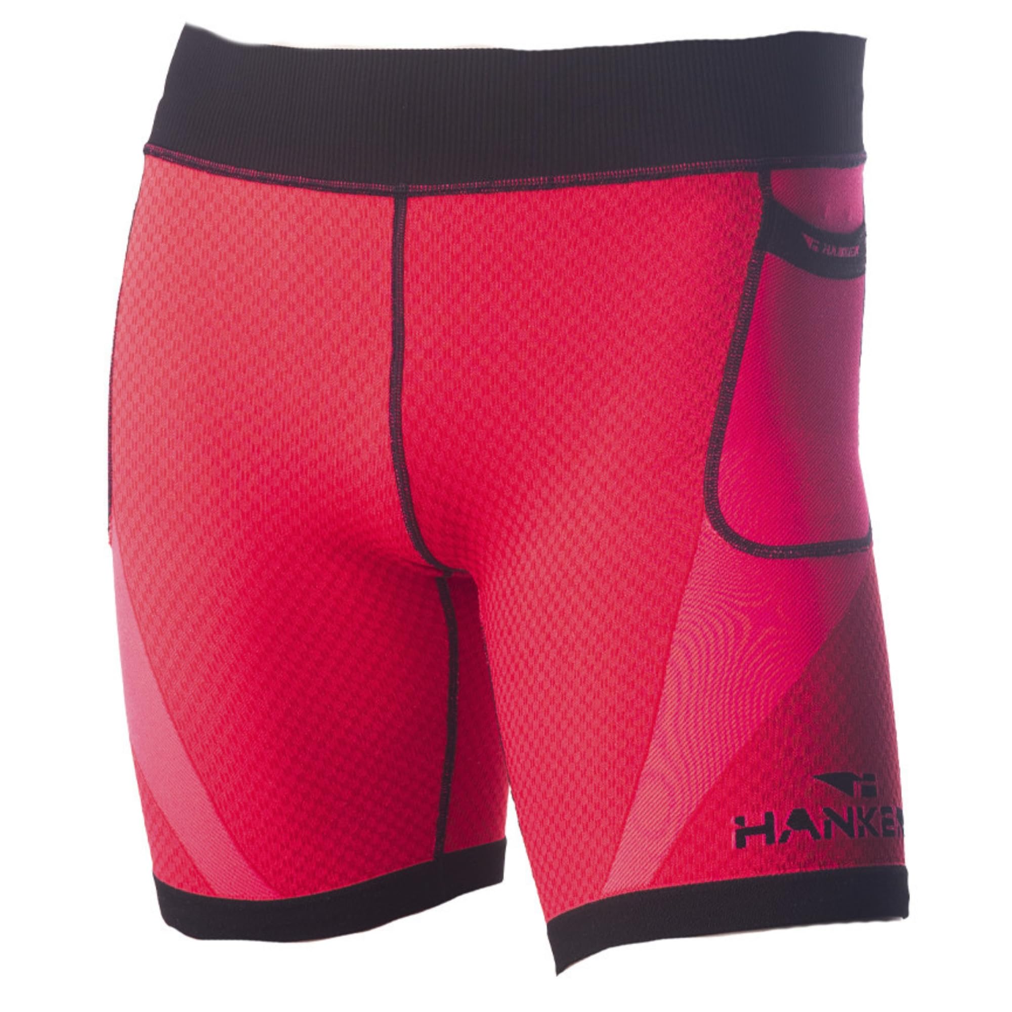 HANKER Leggings da corsa da uomo corti a compressione ferma collant corti da uomo sport trail con tasche