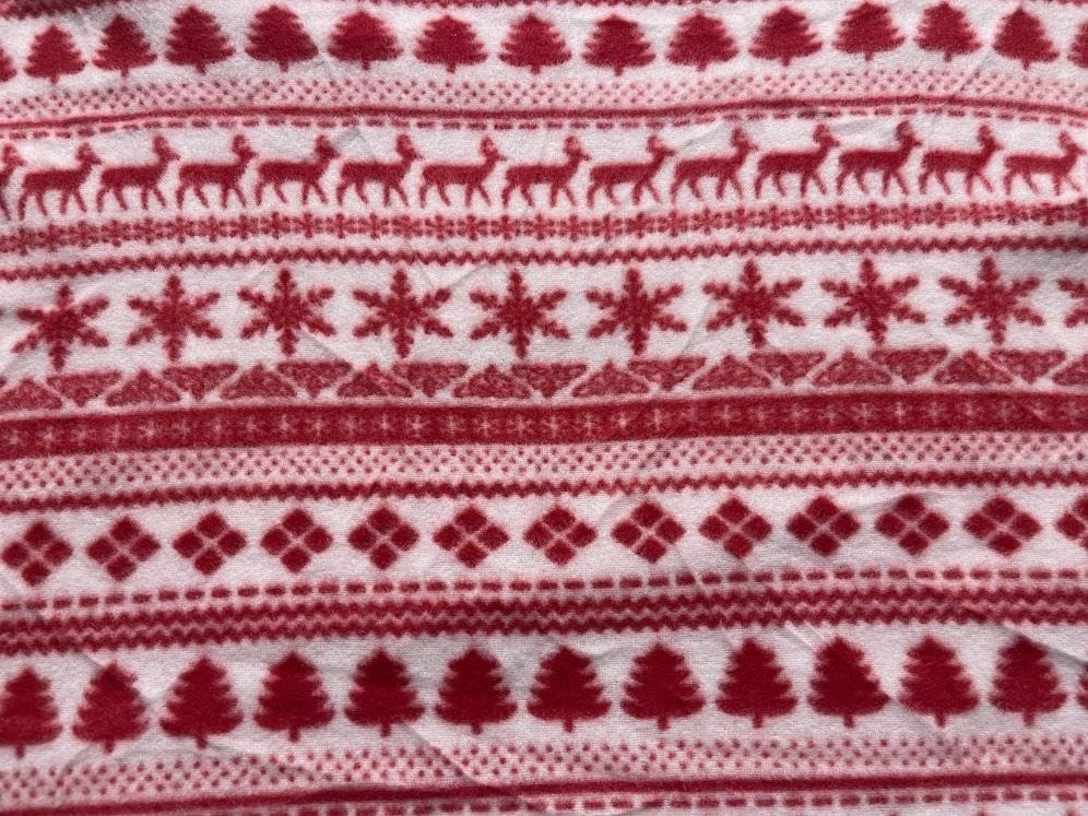 Tissu polaire Noël rouge et blanc haut de gamme en 10 mètres pour décoration