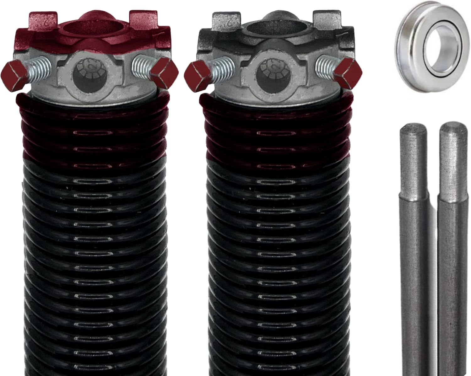 Garage Door Torsion Springs 234x1.75x 31 | 1 Steel Bearing + Winding Bars | Left and Right Hand Wound Replacement (Pair)