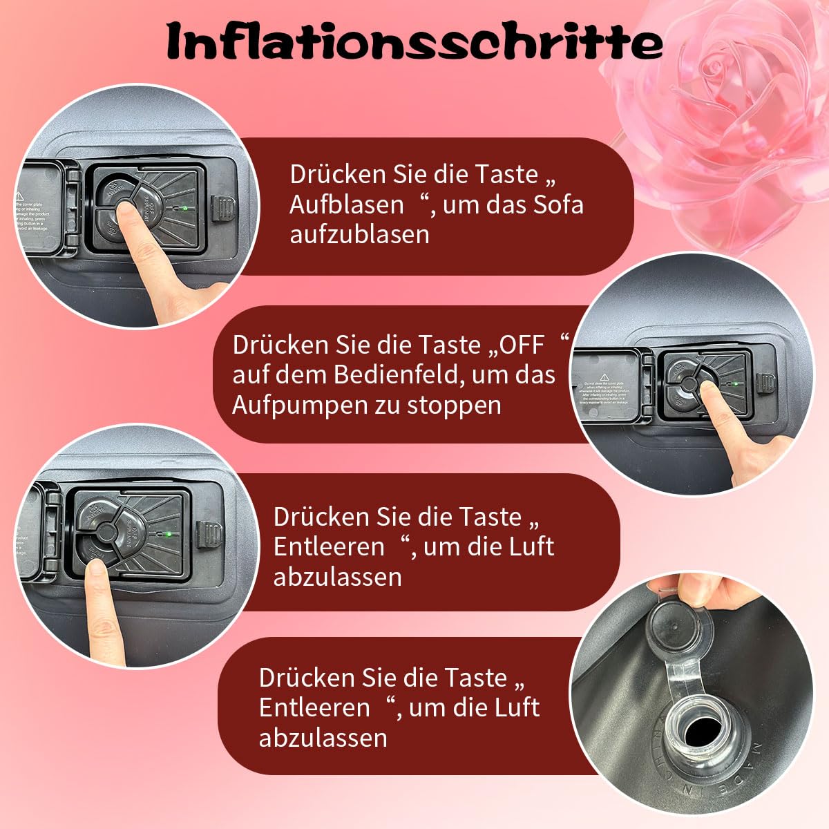Sexmöbel, Sexsofa für BDSM G Spot Positionshilfe aufblasbarer Sexstuhl mit Kissen für Erwachsenenspiele Sexuelles Vergnügen Sexspielzeug für Paar Schlafzimmer
