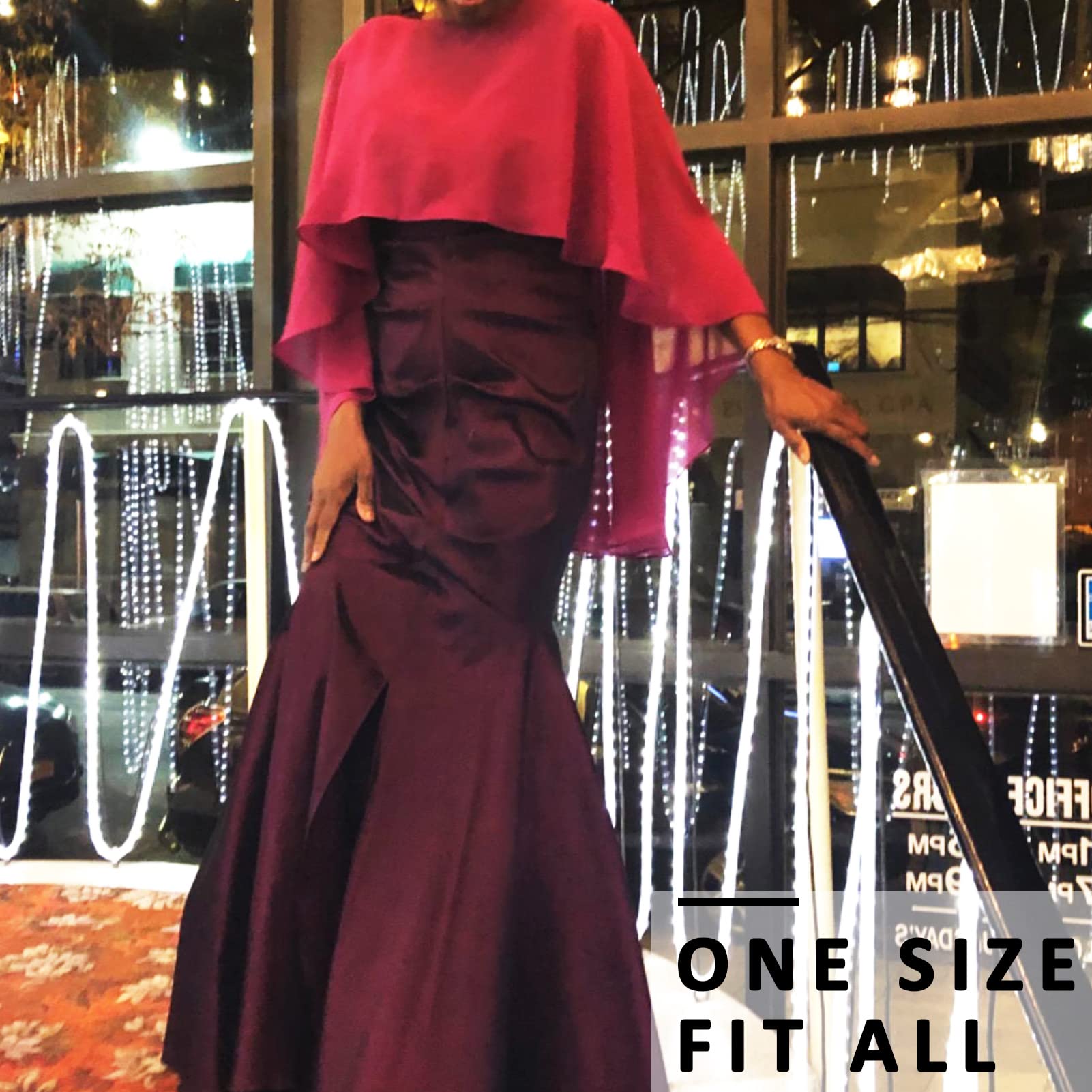 Ladiery Capas de gasa transparente suaves para mujer, chales ligeros y envolturas para vestido de fiesta de noche