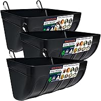 APRICOCKUSA 3-Pack 5.5 Quart Chicken Goat Feeder Waterer - Spill-Proof Troughs for Chickens, Ducks, Sheep, Turkeys, Pigs & More