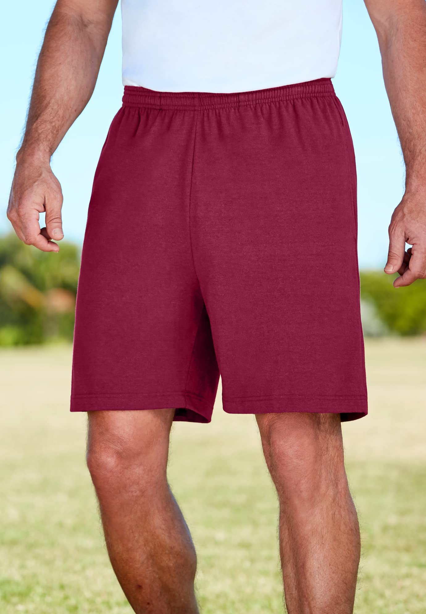 KingSize Short léger en jersey pour homme - vert - 5XL