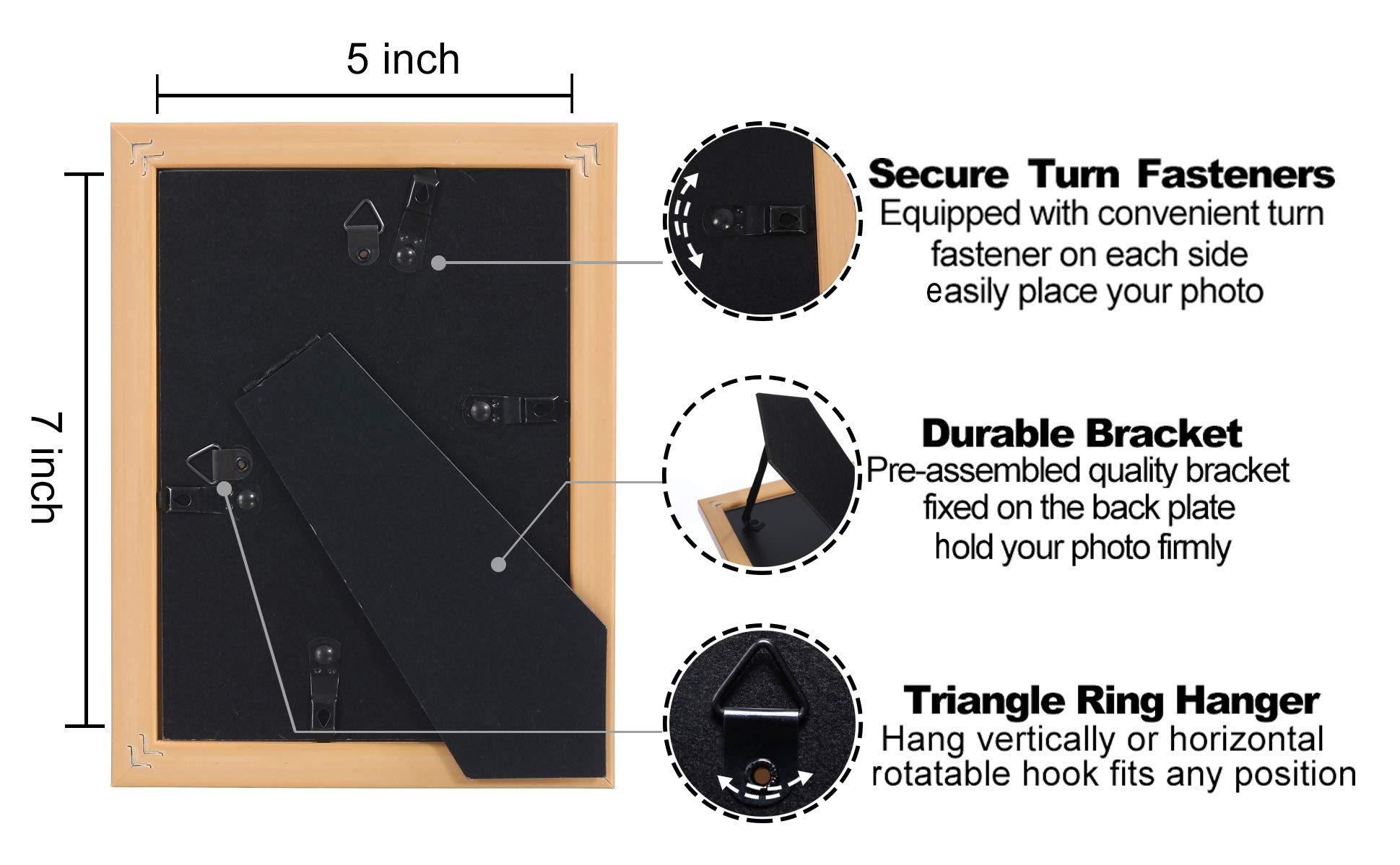 Amazon.com - VIOLABBEY 5x7 Picture Frame Navy Blue Set of 2