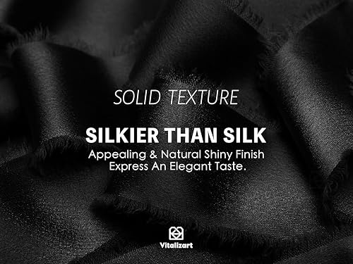 Miniatura 3 de Vitalizart - Cinta de raso de seda negra de 1-12 pulgadas x 15 yardas en carrete de madera, cintas con flecos hechas a mano para envolver regalos,