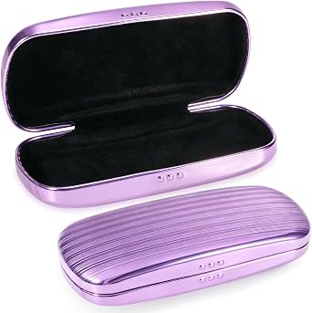 Hifot Metal Eyeglass Case Hard Shell, Aluminum Spectacles Box Sunglasses Case for Men Women, Reading Glasses Holder