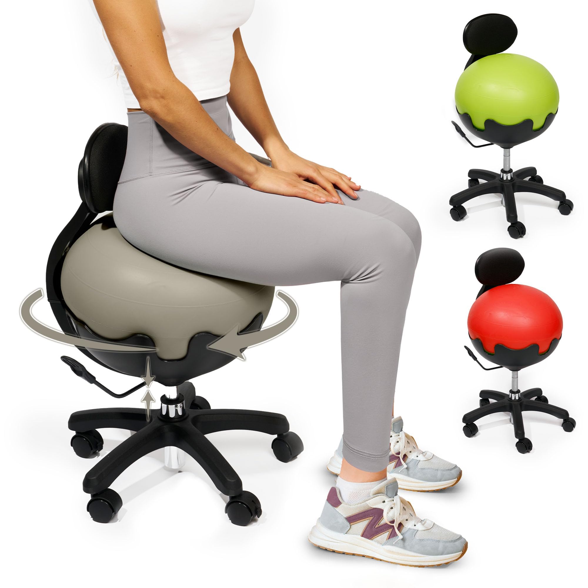 Chaise De Posture Avec Ballon D'équilibre, Chaise De Bureau, Chaise De Yoga, Chaise De Ballon D'exercice Ergonomique Pour Adultes/grossesse, Pour Soulager Les Maux De Dos/bonne