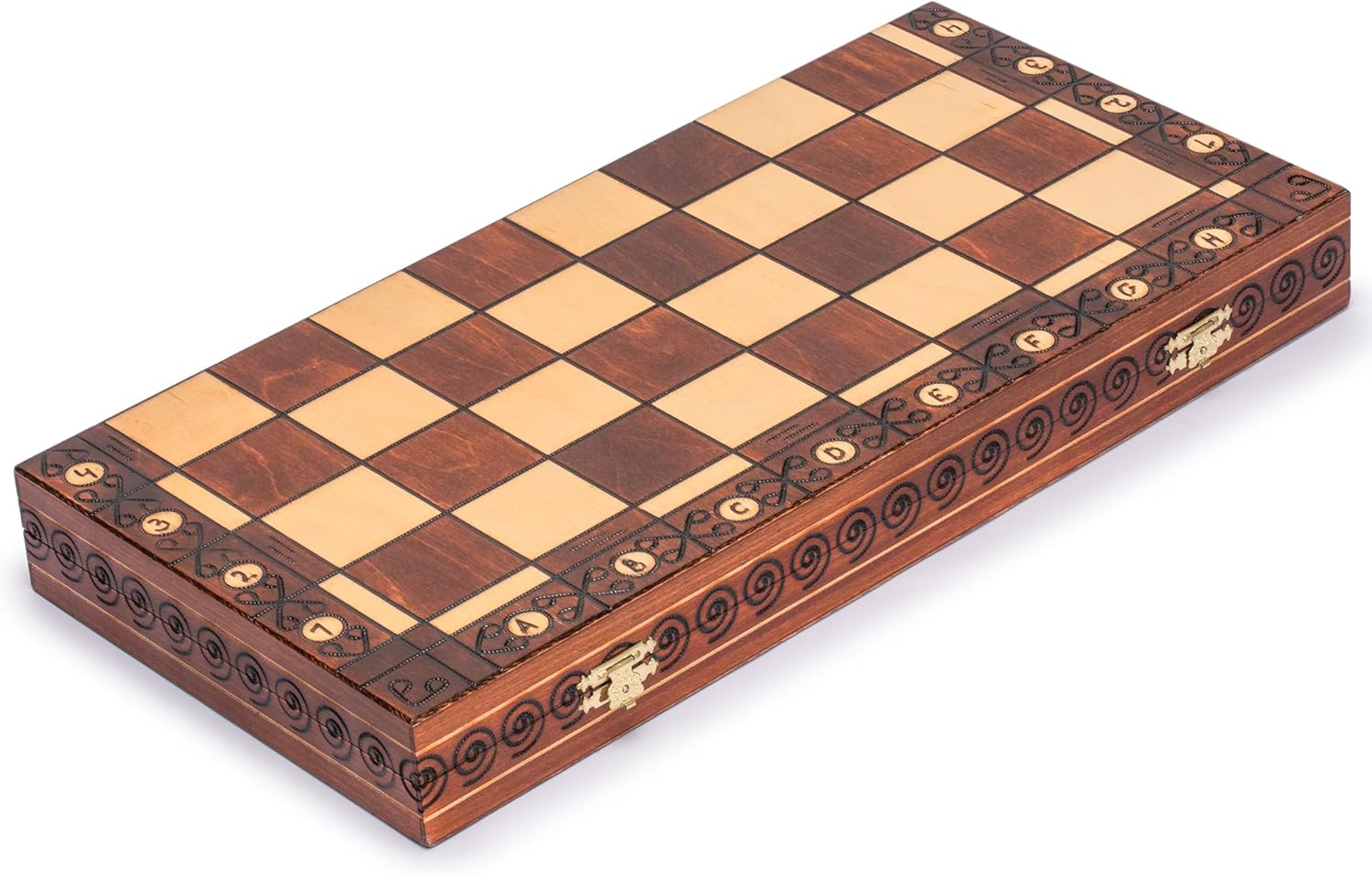 Husaria European International Wooden Chess Game Set, Ambassador - 21.7 Inches - Large-Size Chess Set with Handcrafted Chessmen and Felted Folding Board - Image 7