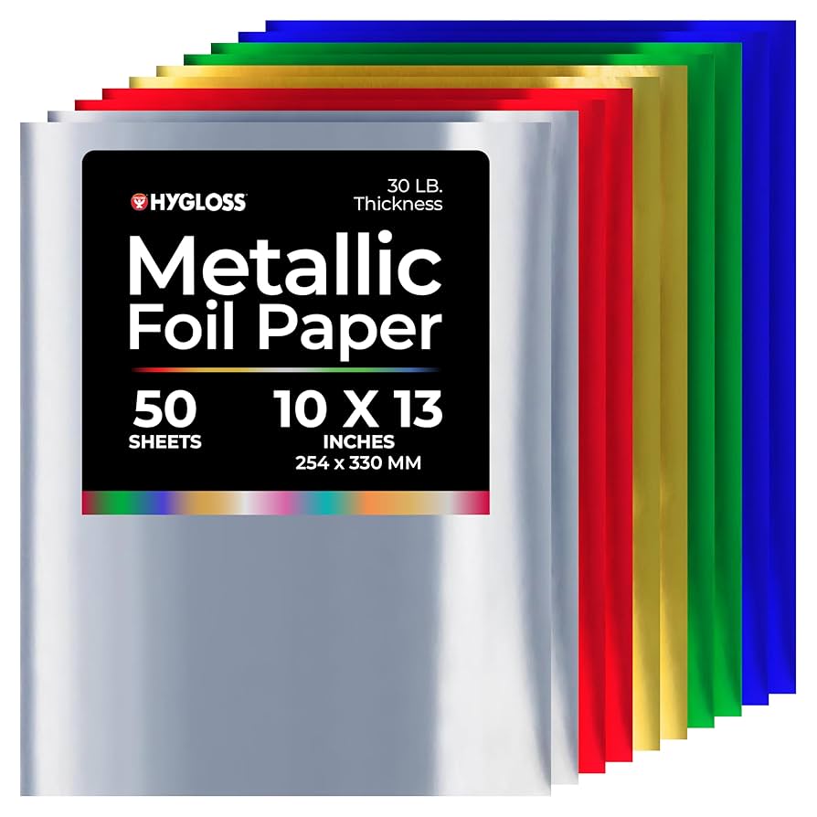 Amazon.com: Hygloss Metallic Foil Paper - 50 Sheets 5