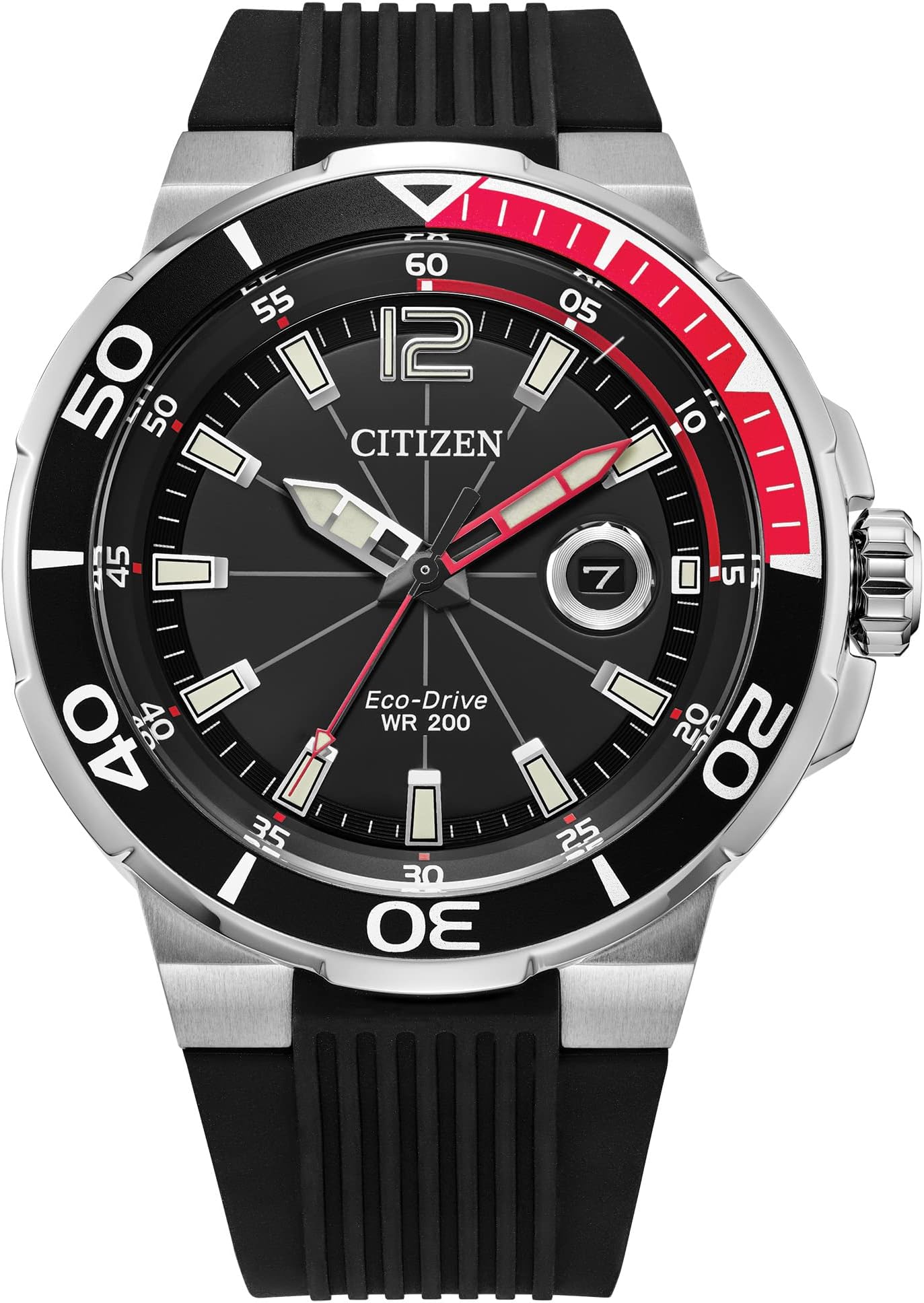 Citizen Eco-Drive Sport Endeavor Men's Luxury Stainless Steel Watch 3 Hands 47mm