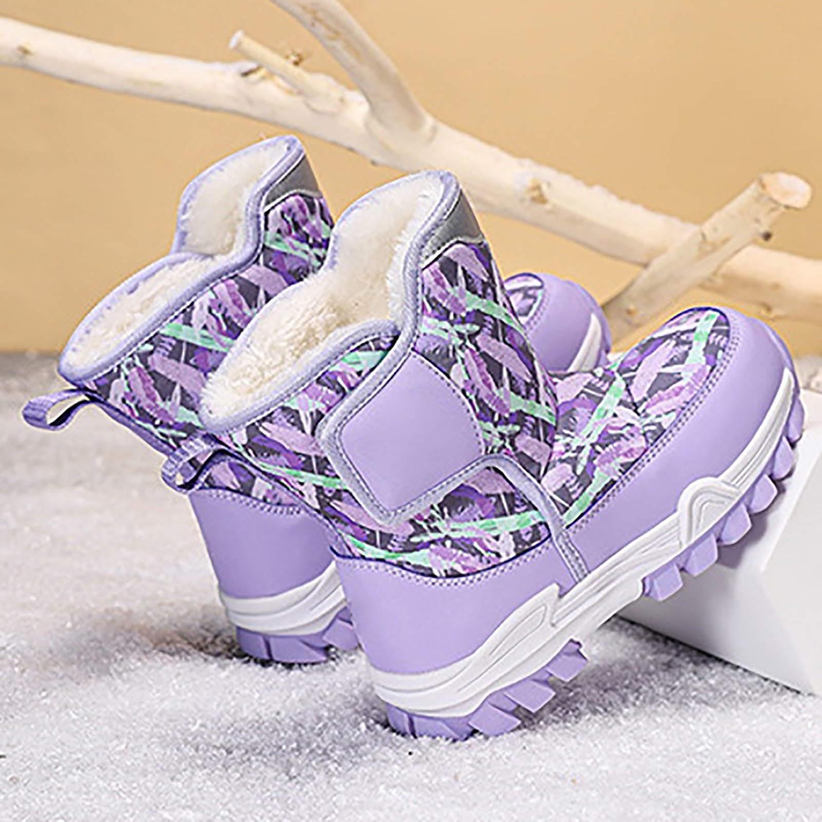 Generisch Stivali da neve per bambini, invernali, caldi, imbottiti, antiscivolo, per attività all'aria aperta, per attività all'aria aperta, per snowboot, comodi stivali termici