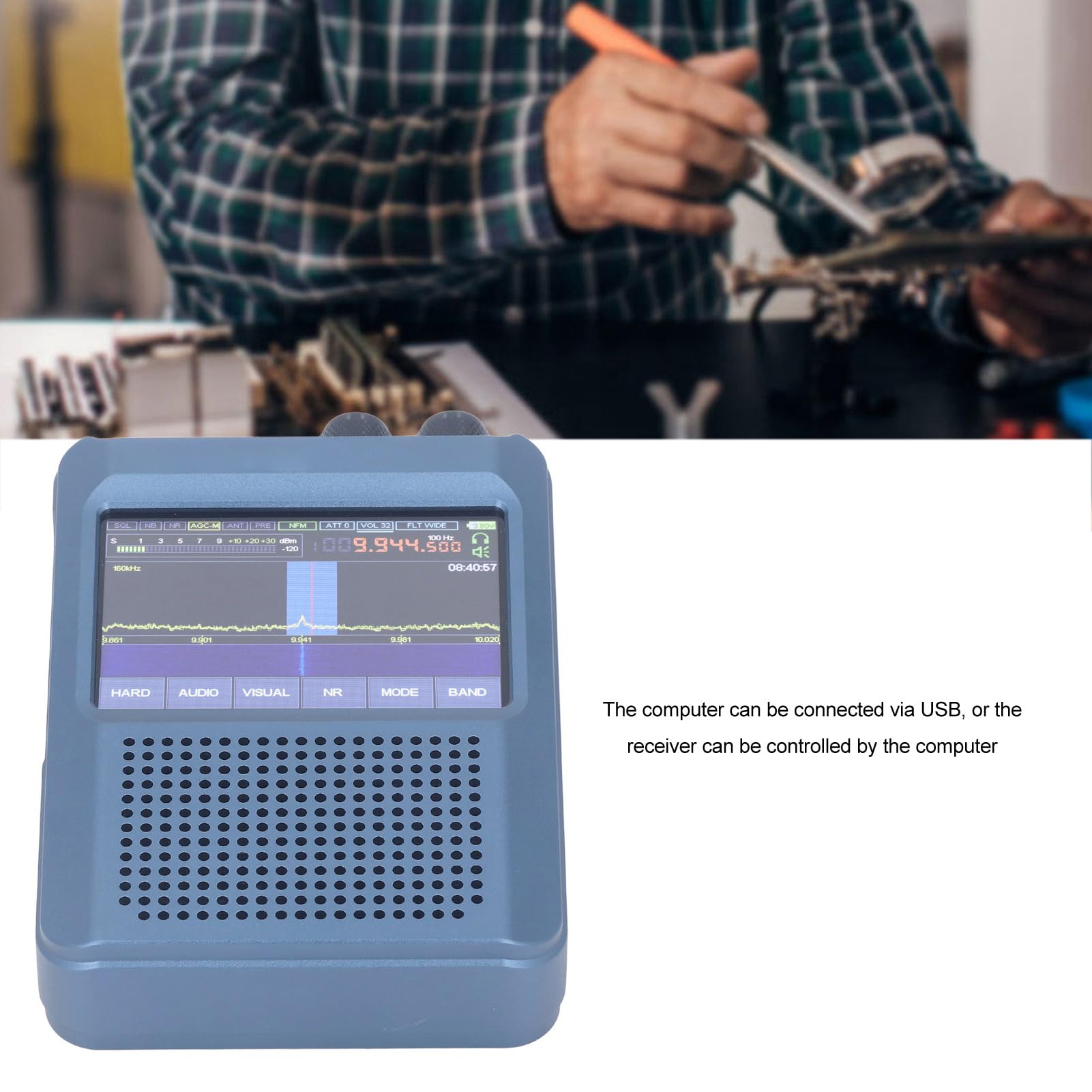 MALACHITE DSP SDR V5 美品　sdr dspラジオ HamGeek Black Malachite DSP SDR Radio Receiver V5 Shortwave