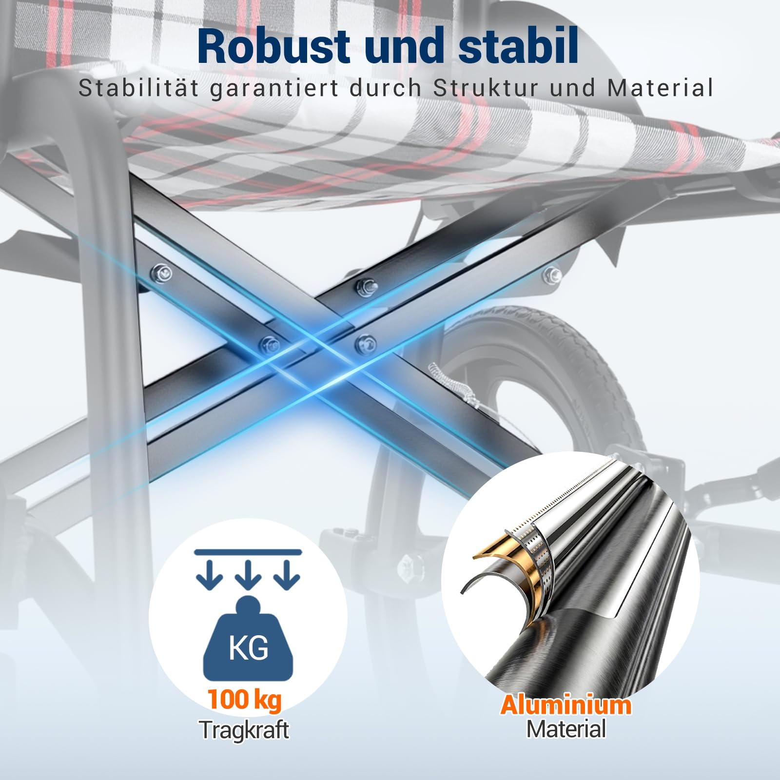 Care-Parents Transportrollstuhl Faltbar Leicht (11kg), Aluminium Rollstuhl mit 16 Zoll Hinterrädern & Pannensichere Bereifung, 45cm Sitzbreite, Doppelbremse & Sicherheitsgurt, für Senioren (CP-30A6N)